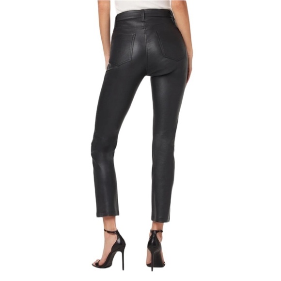 Black Leather Hudson Harlow Pants 100% Lamb Leather - Picture 2 of 15